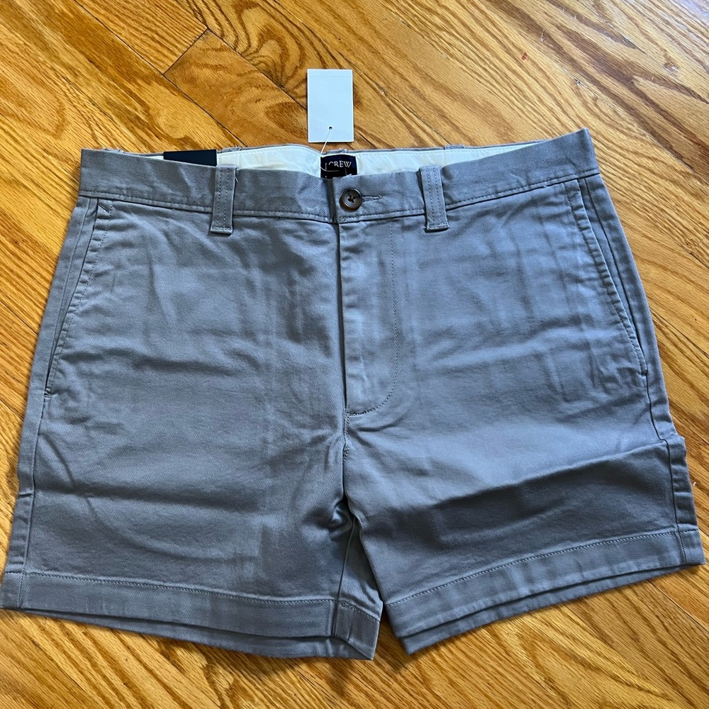 5” J.Crew Flex Chino Shorts - Gray - 32” waist
